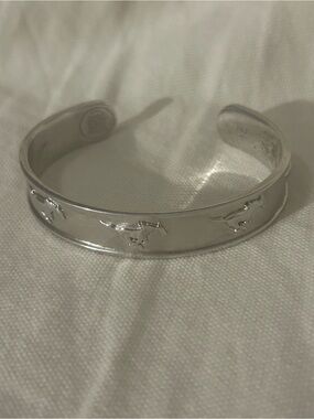 SMU Southern Methodist University Sterling Silver Horse Cuff Bracelet